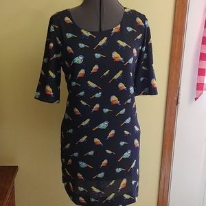 Eclair bird print dress